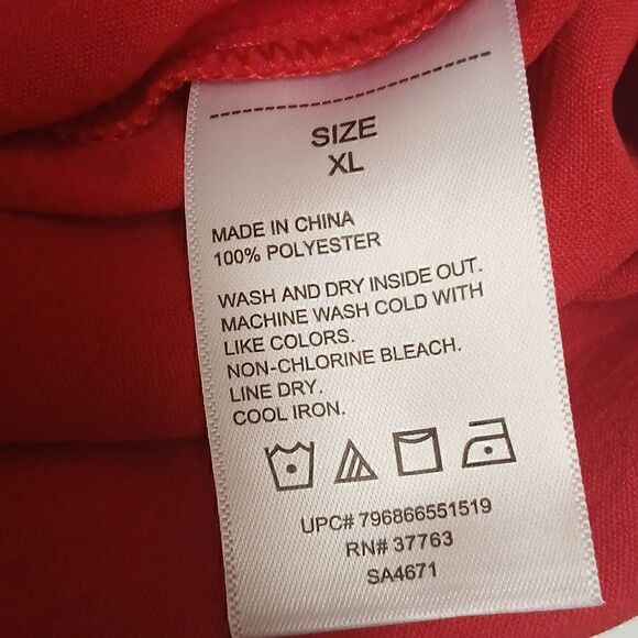 H&M Red Casual Oversized Button Up Shirt NWOT - Picture 8 of 8